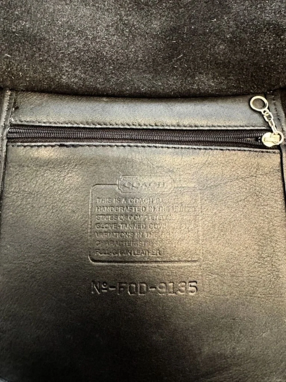 Vintage Coach Small Hippie Flap 2000 Bag Black Silver Leather 9135